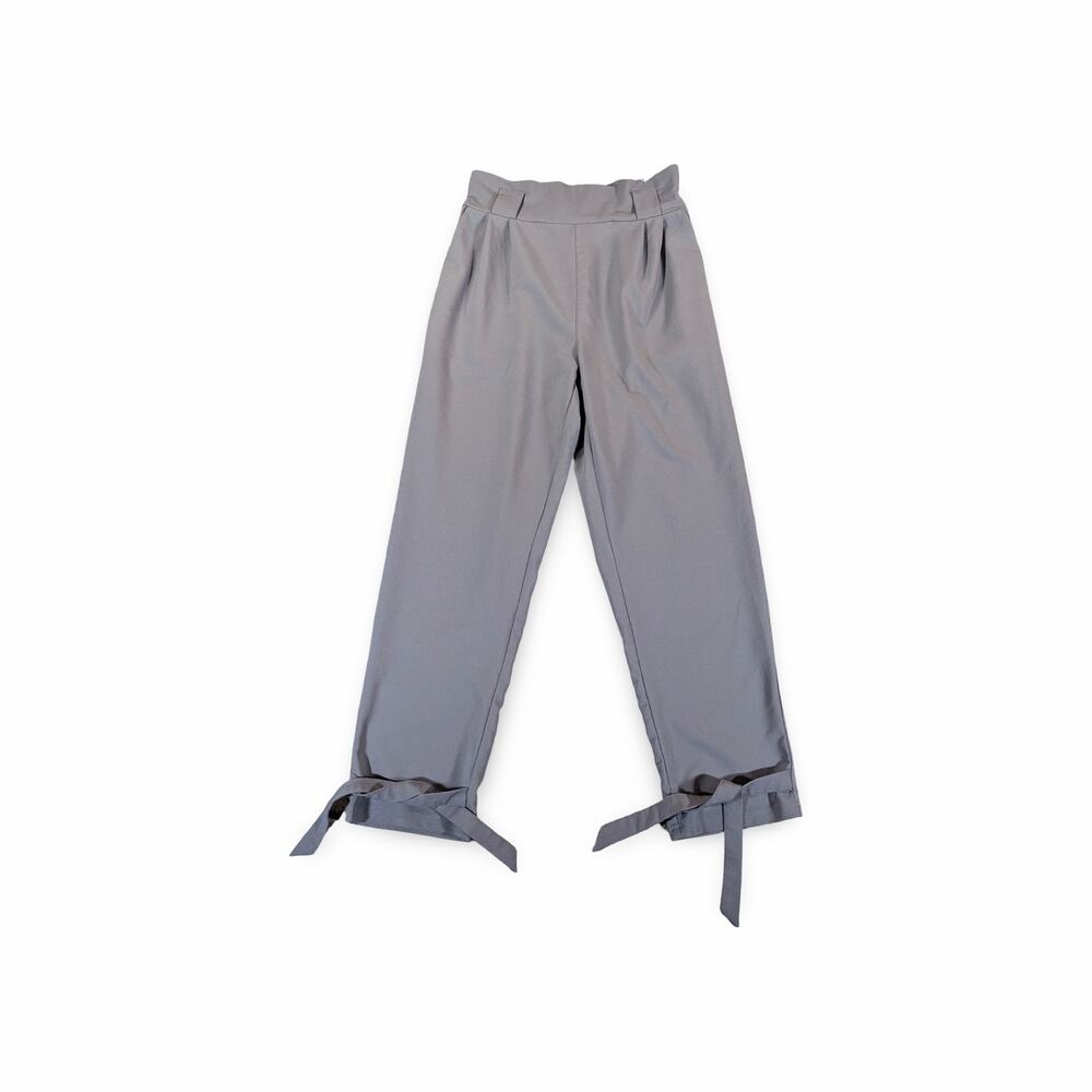 Grace Karin Gray Tie Ankle Pull On Pants Size M